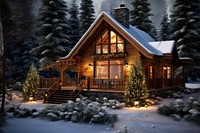 House architecture building winter. AI generated Image by rawpixel.