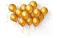 Balloons gold white background celebration. AI generated Image by rawpixel.