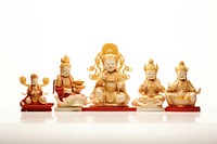 Figurine gold white background representation. AI generated Image by rawpixel.