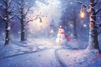 Christmas background snowman christmas outdoors. AI generated Image by rawpixel.