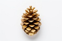 Christmas gold pine cone plant white background chandelier. AI generated Image by rawpixel.