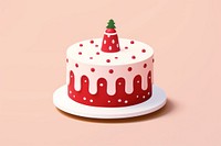 Christmas cake dessert icing food. AI generated Image by rawpixel.