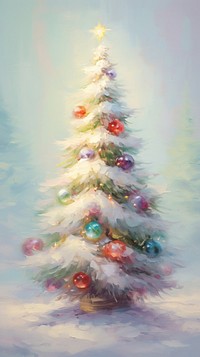 Neon christmas tree backgrounds plant illuminated. AI generated Image by rawpixel.