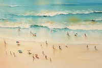 Beach backgrounds outdoors painting. AI generated Image by rawpixel.