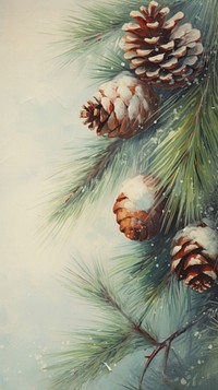 Painting tree pine backgrounds. AI generated Image by rawpixel.