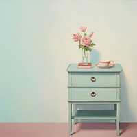 Night stand furniture painting drawer. AI generated Image by rawpixel.