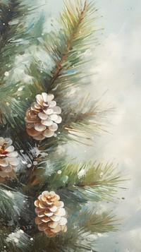 Painting tree pine backgrounds. 