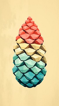 Christmas pine cone paper blue art. AI generated Image by rawpixel.