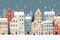 House snow town architecture. AI generated Image by rawpixel.