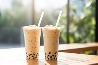 Bubble milk tea drink table cup. AI generated Image by rawpixel.