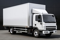 White blank shipping truck vehicle van transportation. AI generated Image by rawpixel.
