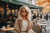 Chic woman outdoors portrait fashion. AI generated Image by rawpixel.