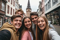 Friends selfie laughing adult. AI generated Image by rawpixel.