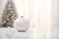 Marble table christmas white tree. AI generated Image by rawpixel.
