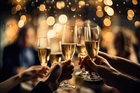 People holding champange glass drink party. AI generated Image by rawpixel.