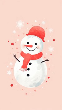 Happy snowman celebrating christmas winter representation celebration. AI generated Image by rawpixel.