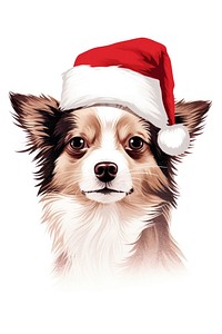 Dog wear santa hat mammal animal pet. AI generated Image by rawpixel.