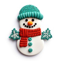 Snowman dessert cookie winter. AI generated Image by rawpixel.
