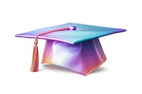 Graduation hat white background mortarboard certificate. AI generated Image by rawpixel.