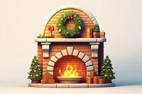 Cozy Christmas fireplace christmas hearth architecture. AI generated Image by rawpixel.