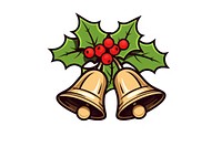 Christmas bells holly white background celebration. AI generated Image by rawpixel.