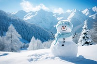 Snowman outdoors winter nature. AI generated Image by rawpixel.