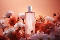 Bottle product flower cosmetics perfume. AI generated Image by rawpixel.