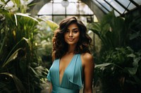 Smiling latina woman dress standing portrait. AI generated Image by rawpixel.