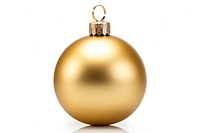 Gold bauble jewelry white background illuminated. AI generated Image by rawpixel.