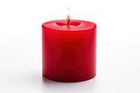 Red candle christmas white background lighting cylinder. AI generated Image by rawpixel.