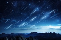 Meteors light night sky landscape. AI generated Image by rawpixel.
