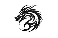 Dragon white creativity monochrome. AI generated Image by rawpixel.