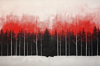 Snow painting nature forest. AI generated Image by rawpixel.