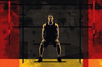 Man in gym sports adult weightlifting. AI generated Image by rawpixel.