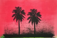 Palm tree outdoors painting nature. AI generated Image by rawpixel.