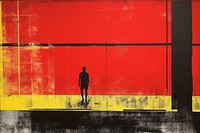 Man in gym backgrounds standing red. AI generated Image by rawpixel.
