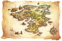 A vintage pirate treasure map backgrounds old transportation. AI generated Image by rawpixel.
