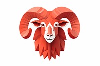 Red paper livestock animal mammal. AI generated Image by rawpixel.
