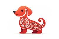 Red paper dog animal mammal. AI generated Image by rawpixel.