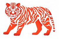 Red paper tiger wildlife animal. AI generated Image by rawpixel.