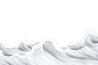 Wave sea nature sketch. AI generated Image by rawpixel.