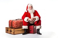 Travel suitcase christmas footwear luggage. AI generated Image by rawpixel.
