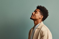 African american young man adult contemplation copy space. AI generated Image by rawpixel.