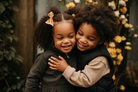 Black kids hugging portrait child. AI generated Image by rawpixel.