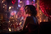 New Year Celebrate light adult red. AI generated Image by rawpixel.