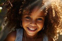 Smiling young african american girl photography portrait child. AI generated Image by rawpixel.