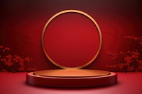 Chinese new year circle gold red. AI generated Image by rawpixel.