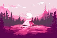 Camping outdoors nature pink. AI generated Image by rawpixel.