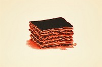 Lasagna food confectionery rectangle. AI generated Image by rawpixel.