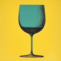 Wine yellow glass drink. AI generated Image by rawpixel.